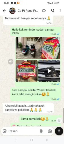 Testimonial Papan Bunga conggeang wetan